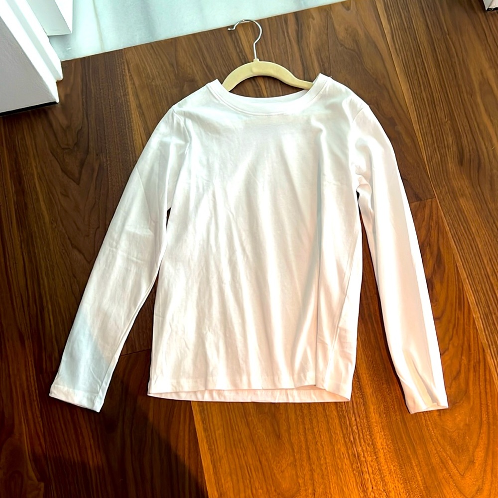 Plain white long sleeve  tee
